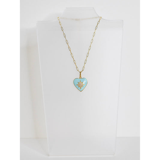 XOXO Enamel Heart with Star