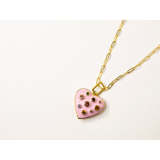 XOXO Enamel Heart with Stones