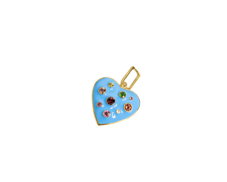 XOXO Enamel Heart with Stones
