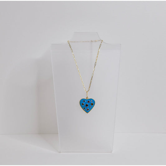 XOXO Enamel Heart with Stones