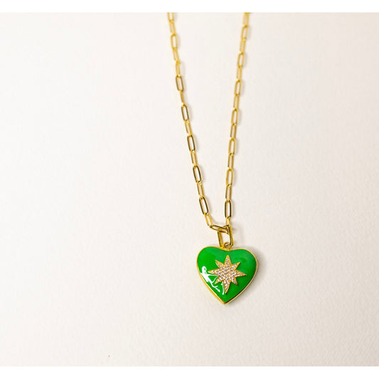 XOXO Enamel Heart with Star